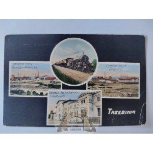 Trzebinia, huta, rafineria, dworzec, lokomotywa 1917