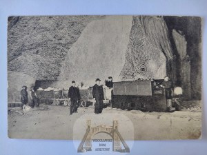 Wieliczka, electric railroad in the mine circa 1930.