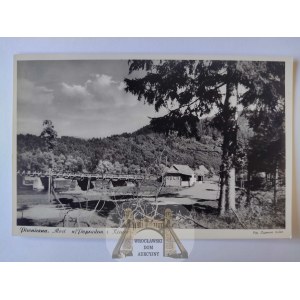 Piwniczna, most, kiosk Ruchu ok. 1930
