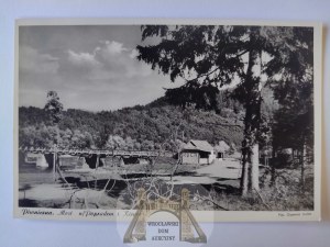 Piwniczna, bridge, Ruchu kiosk ca. 1930