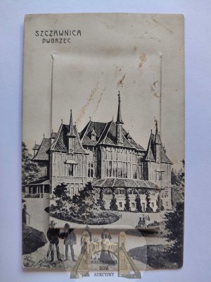 Szczawnica, train station, leporello, 10 views ca. 1910