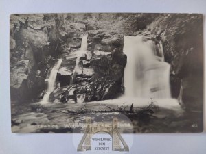 Pieniny, Sewerynówka waterfall ca. 1930.
