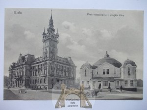 Bielsko Biala, savings bank and cinema, ca. 1915