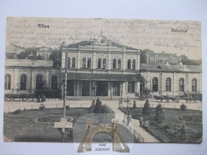 Lithuania, Vilnius, train station, 1917