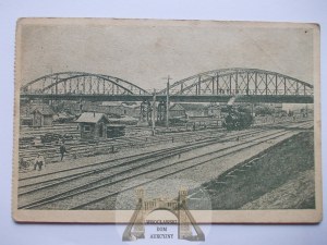 Lithuania, Vilnius, railroad viaduct, tracks, 1915