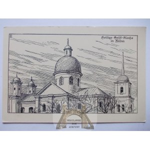 Litwa, Wilno, kościół św. Ducha, graficzna, ok. 1916