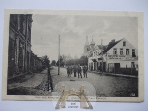 Lithuania, Calvary, street, church, 1915