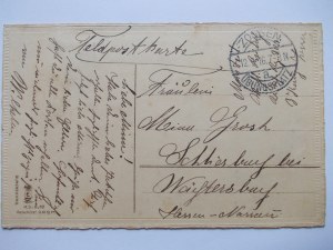 Lithuania, Kaunas, Kaunas, army entry, lithograph see under light, 1916