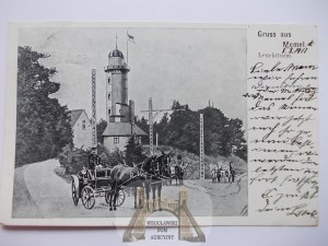 Lithuania, Memel, Klaipėda, Klaipėda, Klaipėda, lighthouse, carriage, 1911