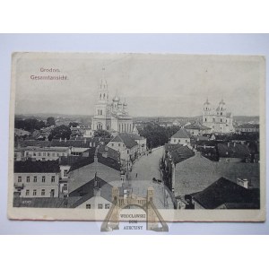Białoruś, Grodno, panorama, 1918