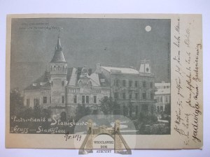 Ukraine, Stanislawow, Falcon, moonlight, 1899