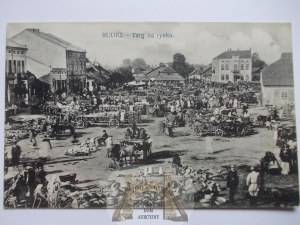 Ukraine, Rudki, marketplace, ca. 1910