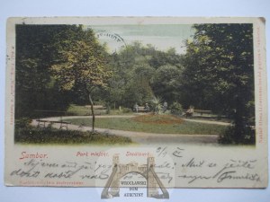 Ukraine, Sambor, city park, 1901