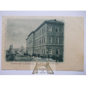 Ukraina, Czerniowce, Czernowitz, ulica Uniwersytecka, 1900