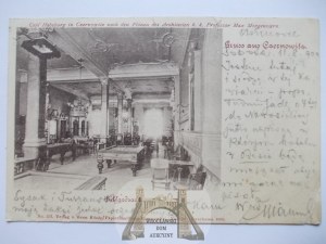 Ukraine, Chernivtsi, Chernovitz, billiard hall, 1900