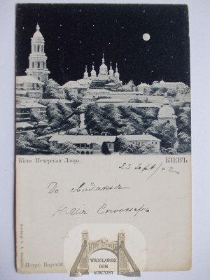 Ukraine, Kyiv, panorama, moonlight, 1908