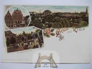 Latvia, Riga, Riga, lithograph, ca. 1900.