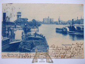 Latvia, Riga, Riga, port, 1900