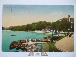 Russia, Königsberg, Konigsberg, pond near the castle, 1914