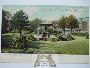Russia, Königsberg, Konigsberg, green areas near the railway station, Trenkler publishing, 1914