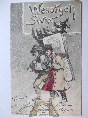 Christmas, mal. Setkowicz, highlander, wafer, 1903