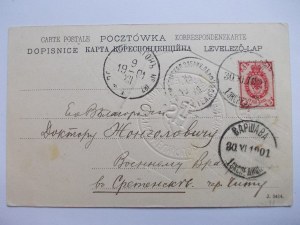 Christmas, ołatek, embossed, 1901
