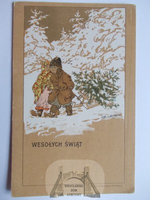 Christmas, Christmas tree transport, ca. 1910
