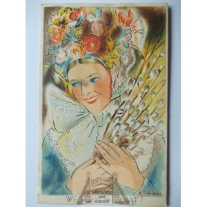Boże Narodzenie, malowała B. Tymińska, 1938