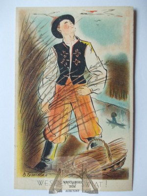Christmas, painted by B. Tyminska, 1938