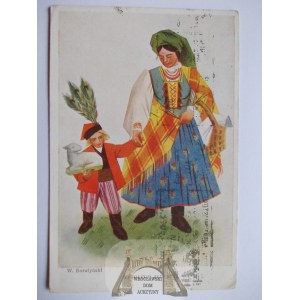 Wielkanoc, Boratyński, stroje ludowe, 1938