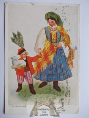 Easter, Boratynski, folk costumes, 1938
