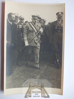 Marshal Pilsudski and officers , ca. 1932