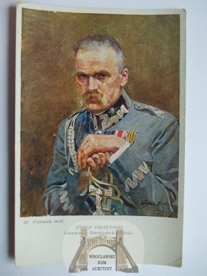Marshal Pilsudski, painted by W. Kossak, circa 1930.