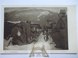 Polish Legions, Rafaelowa, artillery, before firing, ca. 1915