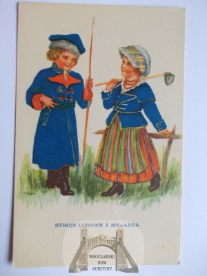 Polish folk types, Sieradz, painted by A. Ursyn, ca. 1930