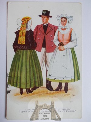 Polish folk types, Krobia, painted by W. Boratyński, ca. 1929