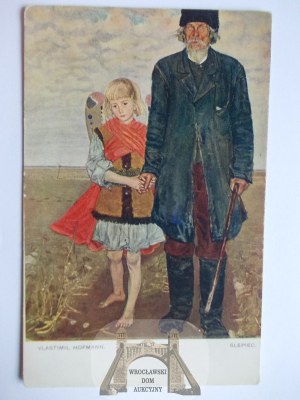 Polish Painting, Vastimil Hofman, Blind man, circa 1930.