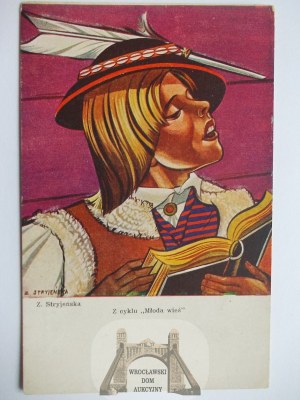 Polish Painting, Zofia Stryjeńska, Young Village, circa 1930.