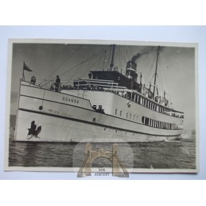 Statek, Parowiec, Gdańsk, ok. 1930