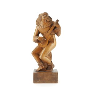 Jan Czajecki (1915 Zakopane - 1999 Zakopane), Pierrot z gitarą, 1932
