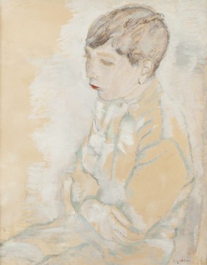 Leopold Gottlieb (1879 Drohobych - 1934 Paris), Sitting boy, 1930s.