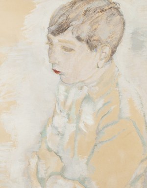 Leopold Gottlieb (1879 Drohobych - 1934 Paris), Sitting boy, 1930s.