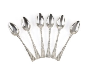 Six dinner spoons, cubist model