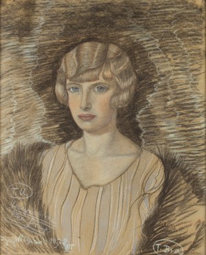 Stanislaw Ignacy Witkiewicz, Witkacy (1885 Warsaw - 1939 Jeziory, Polesie), Portrait of Wanda Czyżewicz-Cisowska, 1928