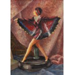 Marian Kulesza (1878 Suwałki - 1943 Wilno), Martwa natura z figurką Gefangener Vogel” (Uwięziony ptak)