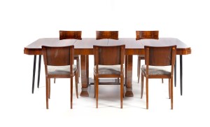 Table and six chairs