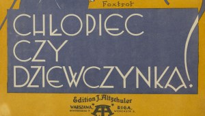 Cover sheet music of the foxtrot 