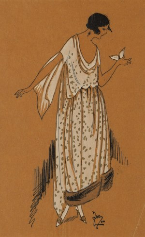 Germaine-Paule Joumard \ Joujou (1898 - 1950), Fashion drawing for the monthly magazine Très Parisien, 1920s/30s.