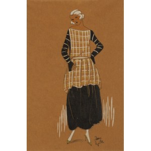 Germaine-Paule Joumard \ Joujou (1898 - 1950), Rysunek modowy do miesięcznika Très Parisien, lata 20./30. XX w.