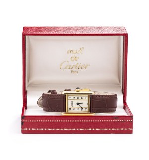 Women's 'Tank' watch, 1980s jewelry, pr. 